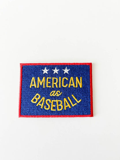 American as Baseball Iron - On Patch Embroidered Patch Trucker - Bria Blair Creative
