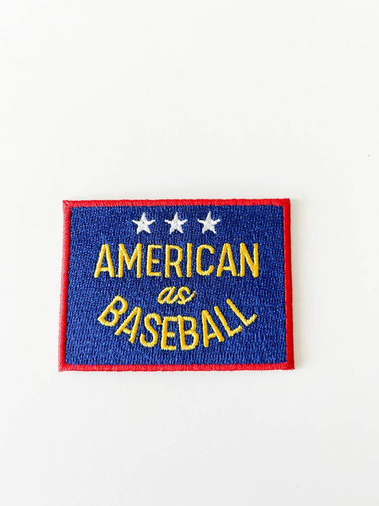 American as Baseball Iron - On Patch Embroidered Patch Trucker - Bria Blair Creative