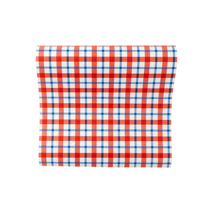 Americana Plaid Paper Table Runner - Bria Blair Creative
