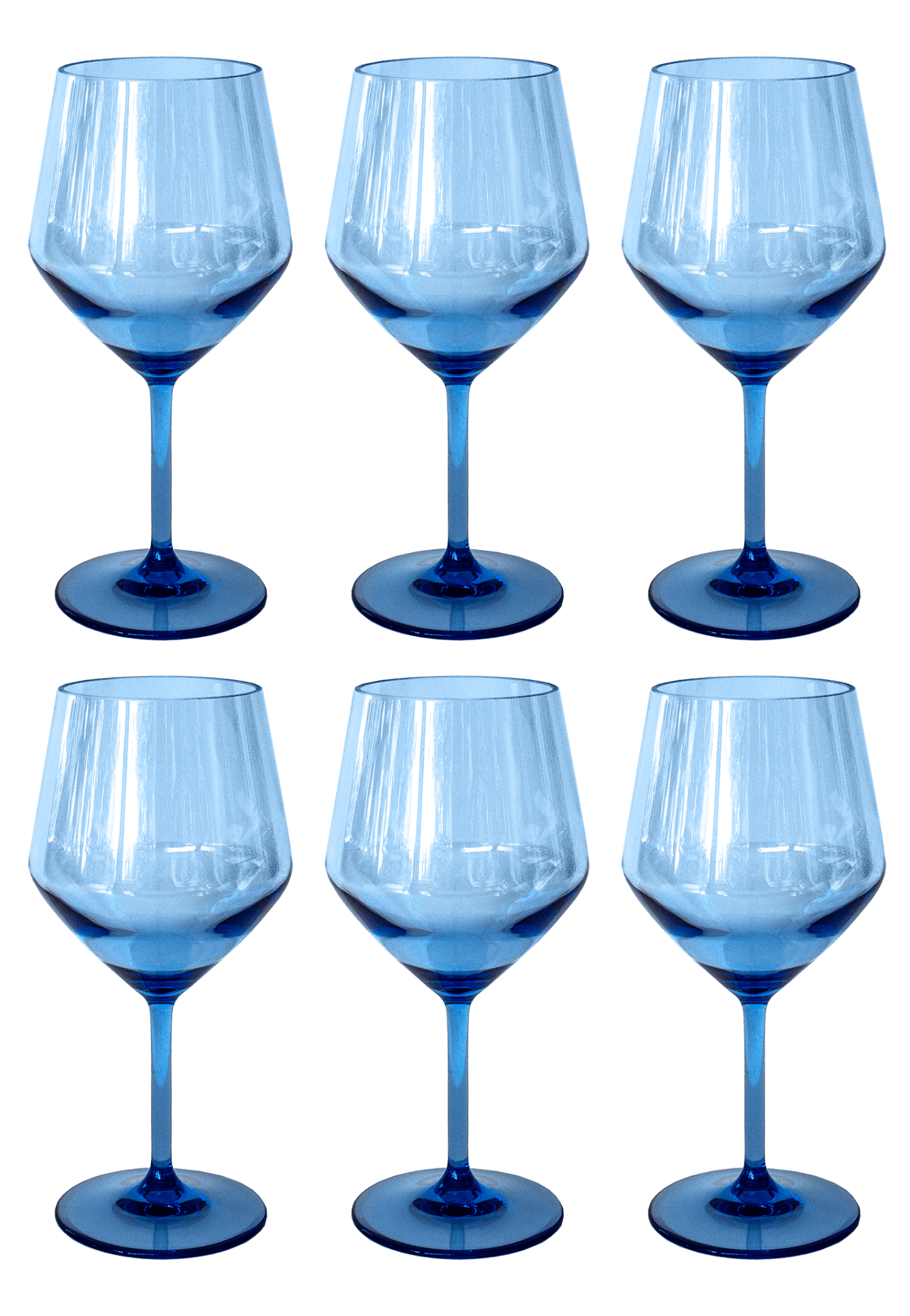 Angle Goblet Collection, Acrylic, 23 oz: Blue - Bria Blair Creative