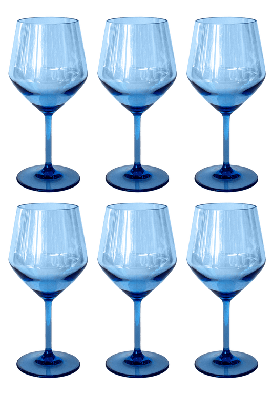 Angle Goblet Collection, Acrylic, 23 oz: Blue - Bria Blair Creative