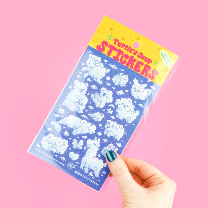 Animal Clouds Vinyl Sticker Sheet - Bria Blair Creative