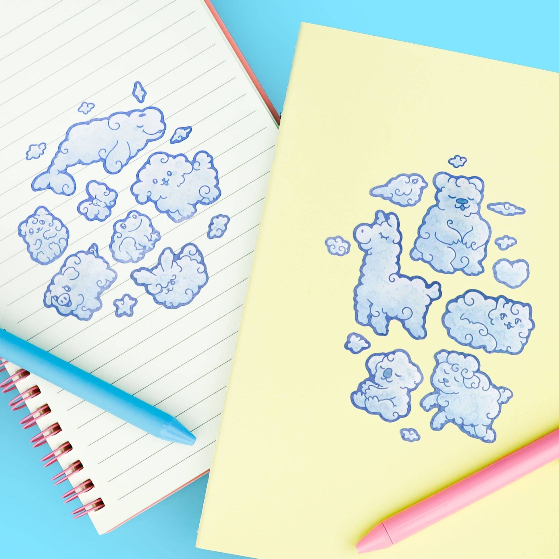 Animal Clouds Vinyl Sticker Sheet - Bria Blair Creative