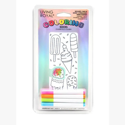 Ankle Socks - DIY Coloring Kit - Frozen Ice Cream Treats - Bria Blair Creative