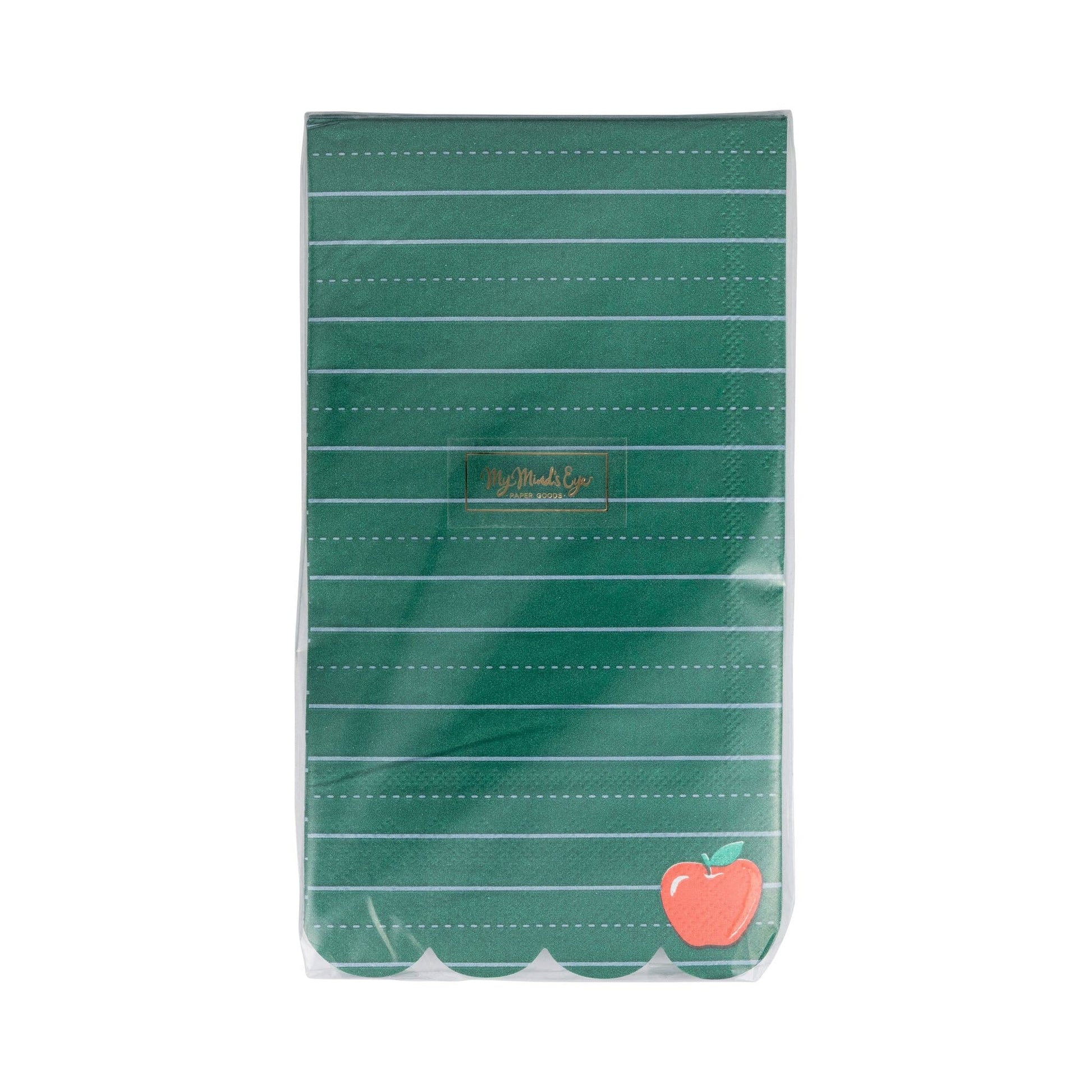 APP1139 - Green Ruled Paper Dinner Napkin - 24 count - Bria Blair Creative