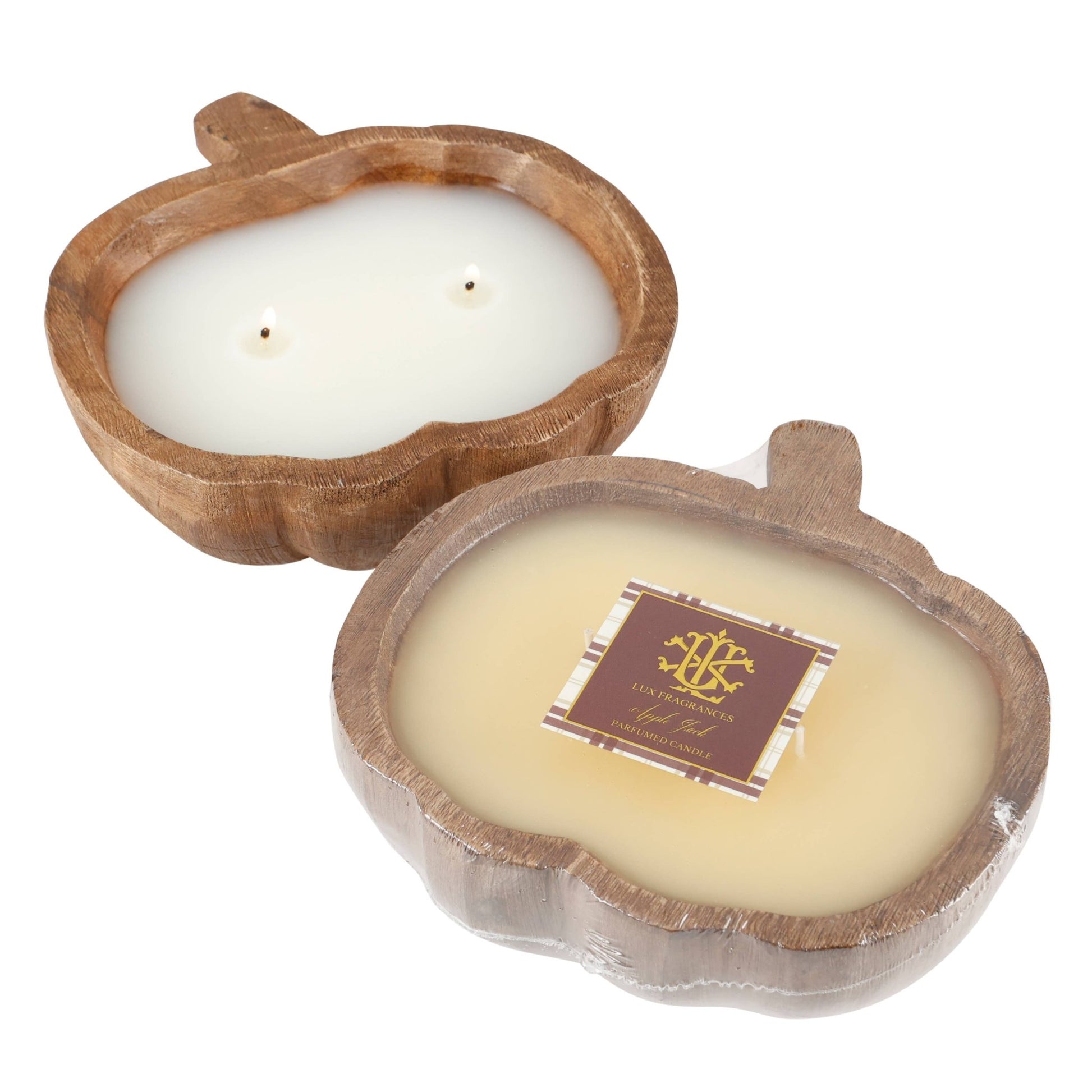 Apple Jack 2 Wick Pumpkin Dough Bowl Candle - Bria Blair Creative