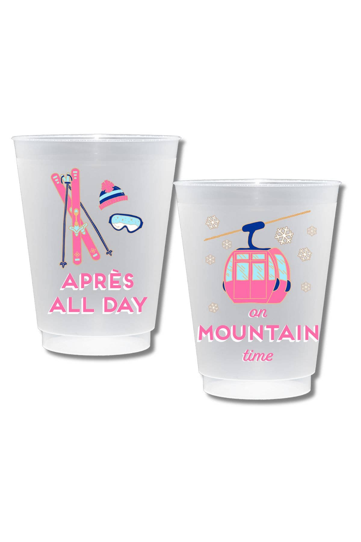 Apres All Day Shatterproof Frost Flex Plastic Cups (10) - Bria Blair Creative