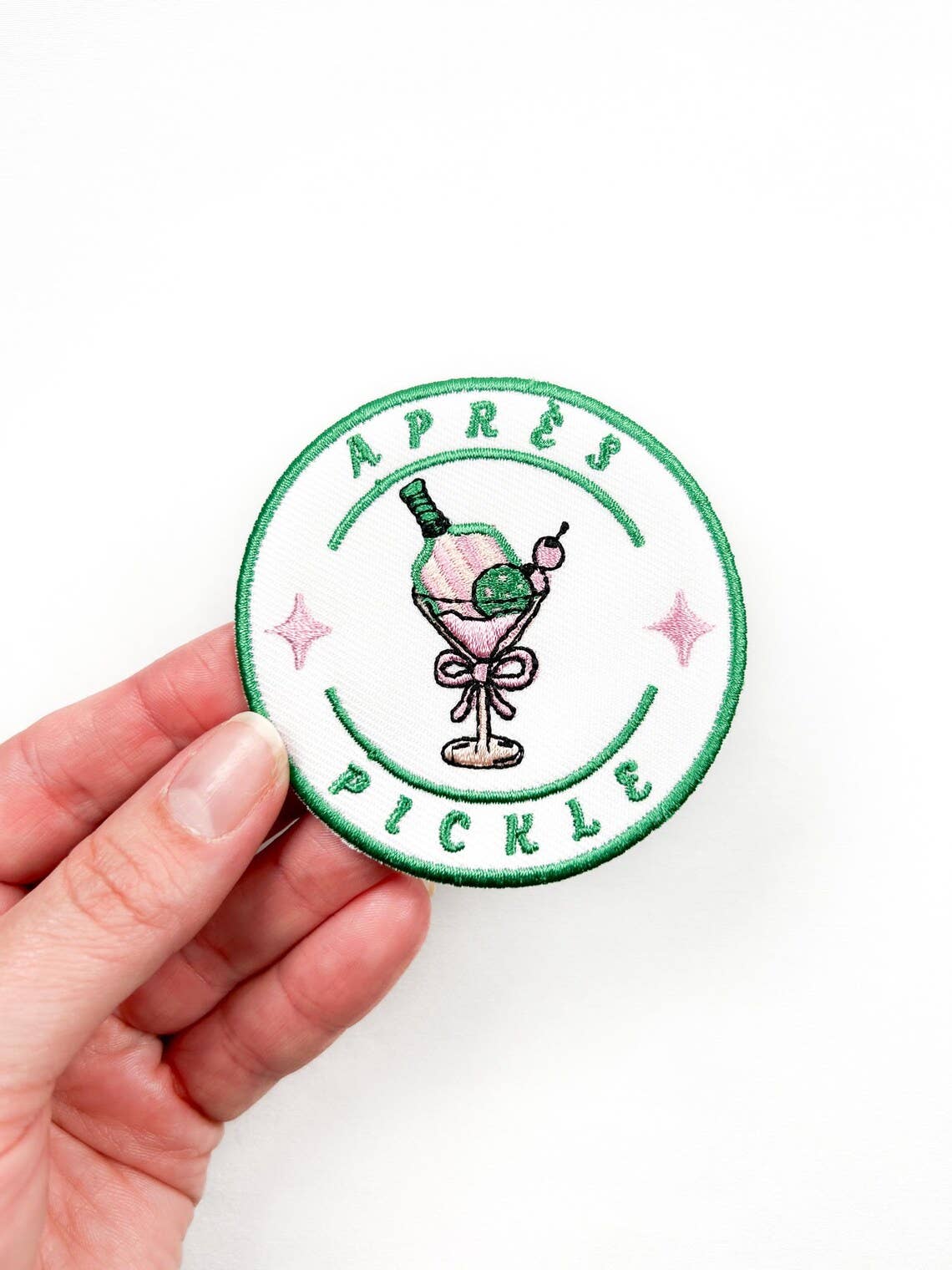 Apres Pickle Embroidered Iron On Patch for Pickleball - Bria Blair Creative