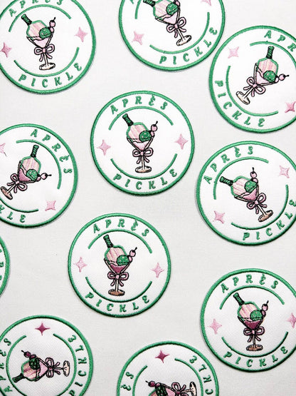 Apres Pickle Embroidered Iron On Patch for Pickleball - Bria Blair Creative