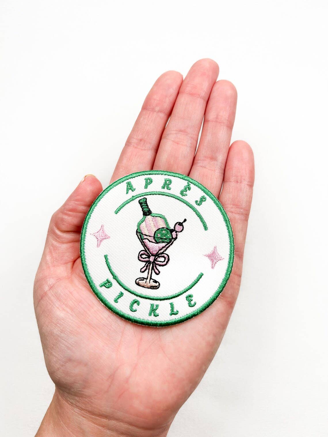 Apres Pickle Embroidered Iron On Patch for Pickleball - Bria Blair Creative