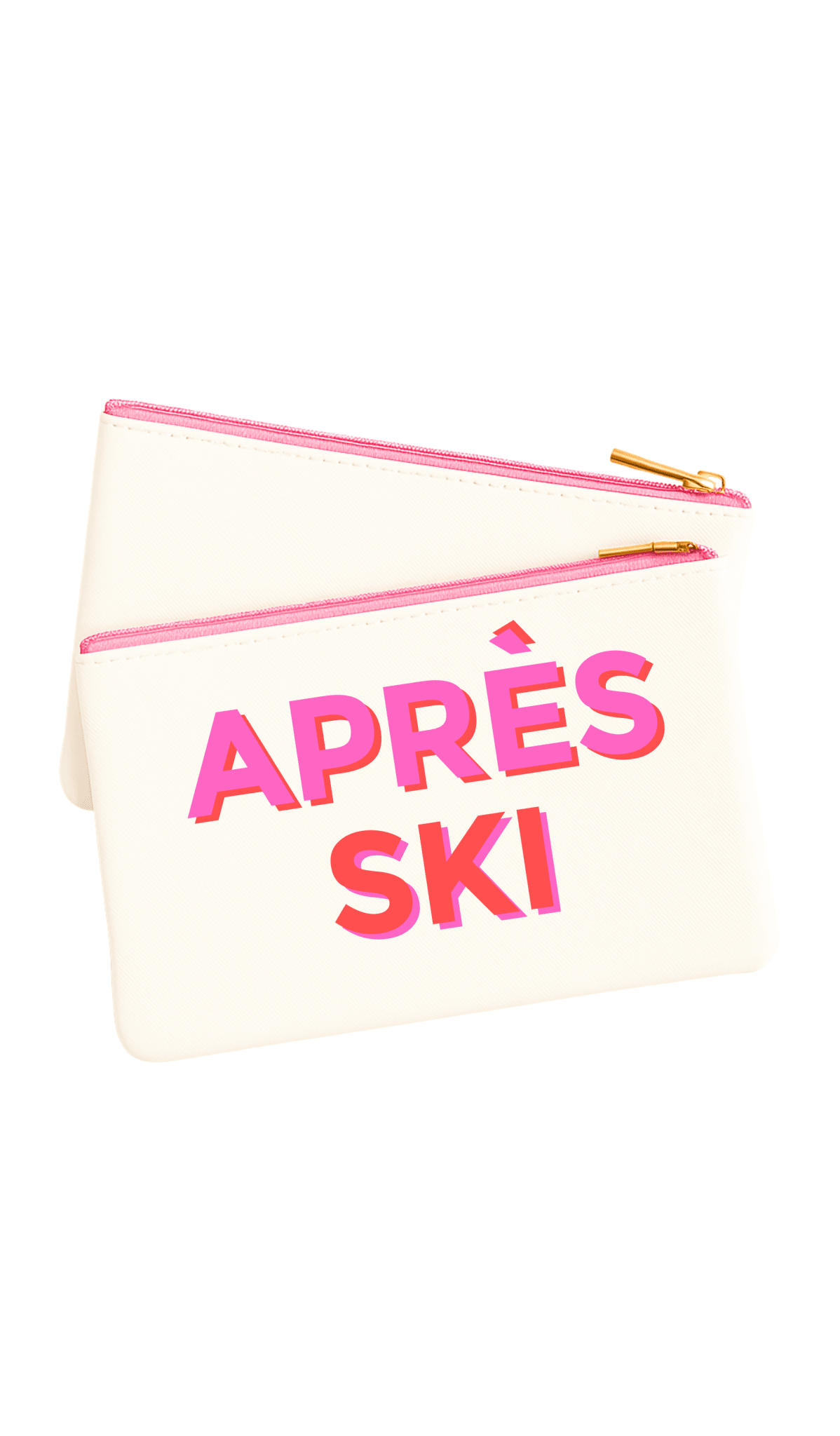 Apres Ski Leather Bag pouch winter ski gift cosmetic bag - Bria Blair Creative
