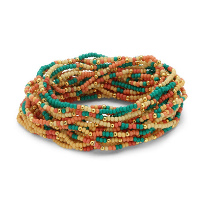 Assorted 2mm Stretch Seed Bead Bracelets: Blue/Green/Pink/White - Bria Blair Creative
