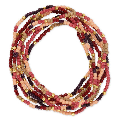 Assorted 2mm Stretch Seed Bead Bracelets: Grey/Light Blue/Pink - Bria Blair Creative
