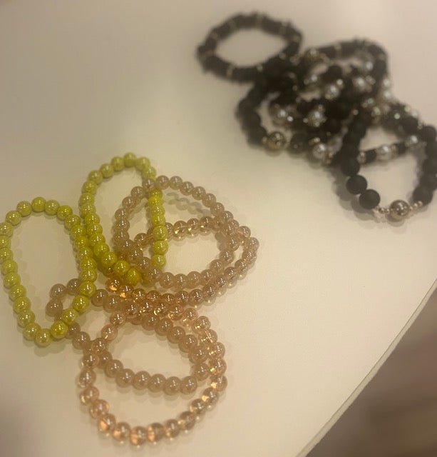 Assorted Clay & Glass Stacking Bracelets - Bria Blair Creative