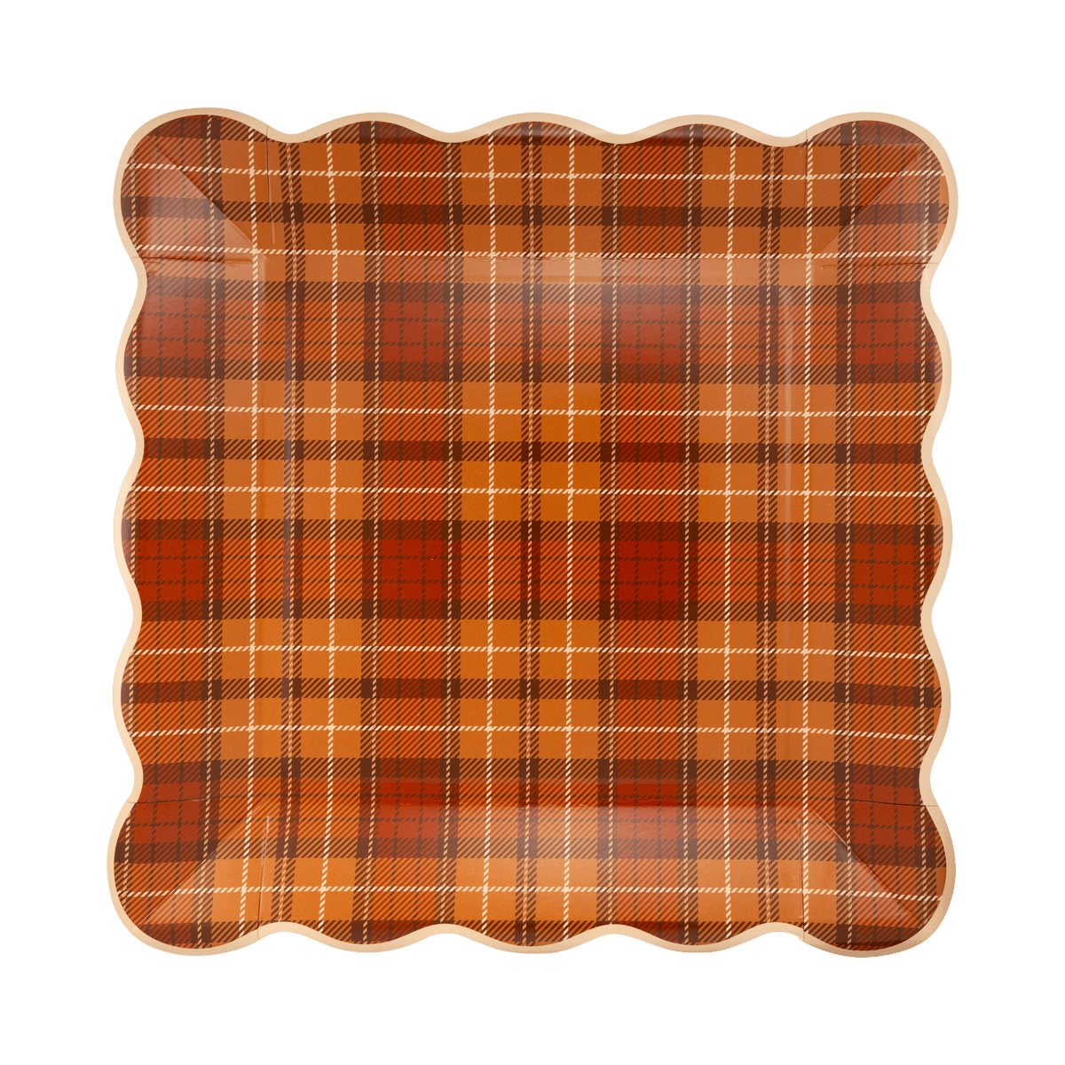 AUT1341 - Autumn Plaid Paper Plates - Bria Blair Creative