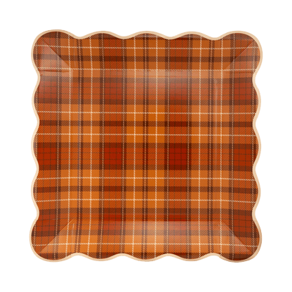 AUT1341 - Autumn Plaid Paper Plates - Bria Blair Creative