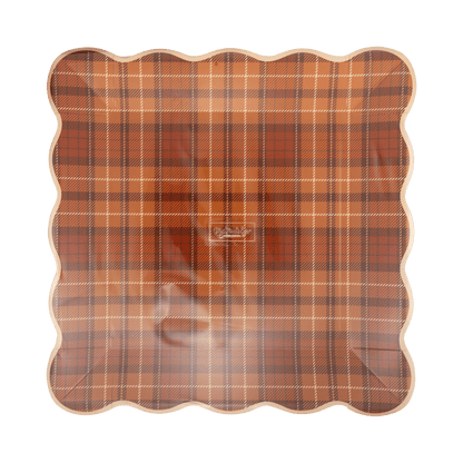 AUT1341 - Autumn Plaid Paper Plates - Bria Blair Creative