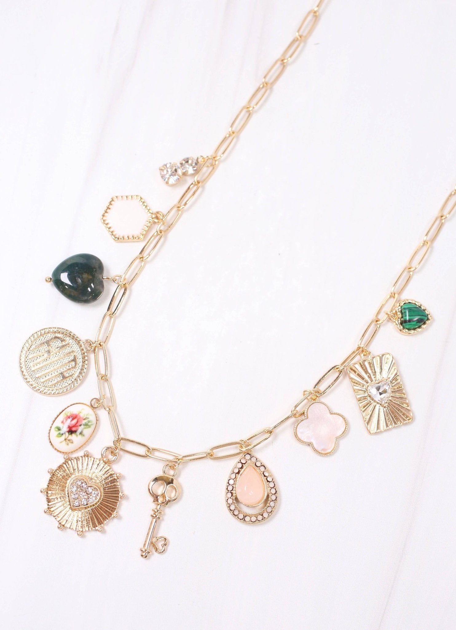 Aylett Charm Necklace GOLD: Default - Bria Blair Creative