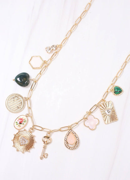 Aylett Charm Necklace GOLD: Default - Bria Blair Creative