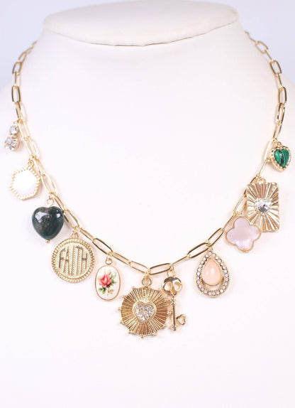 Aylett Charm Necklace GOLD: Default - Bria Blair Creative