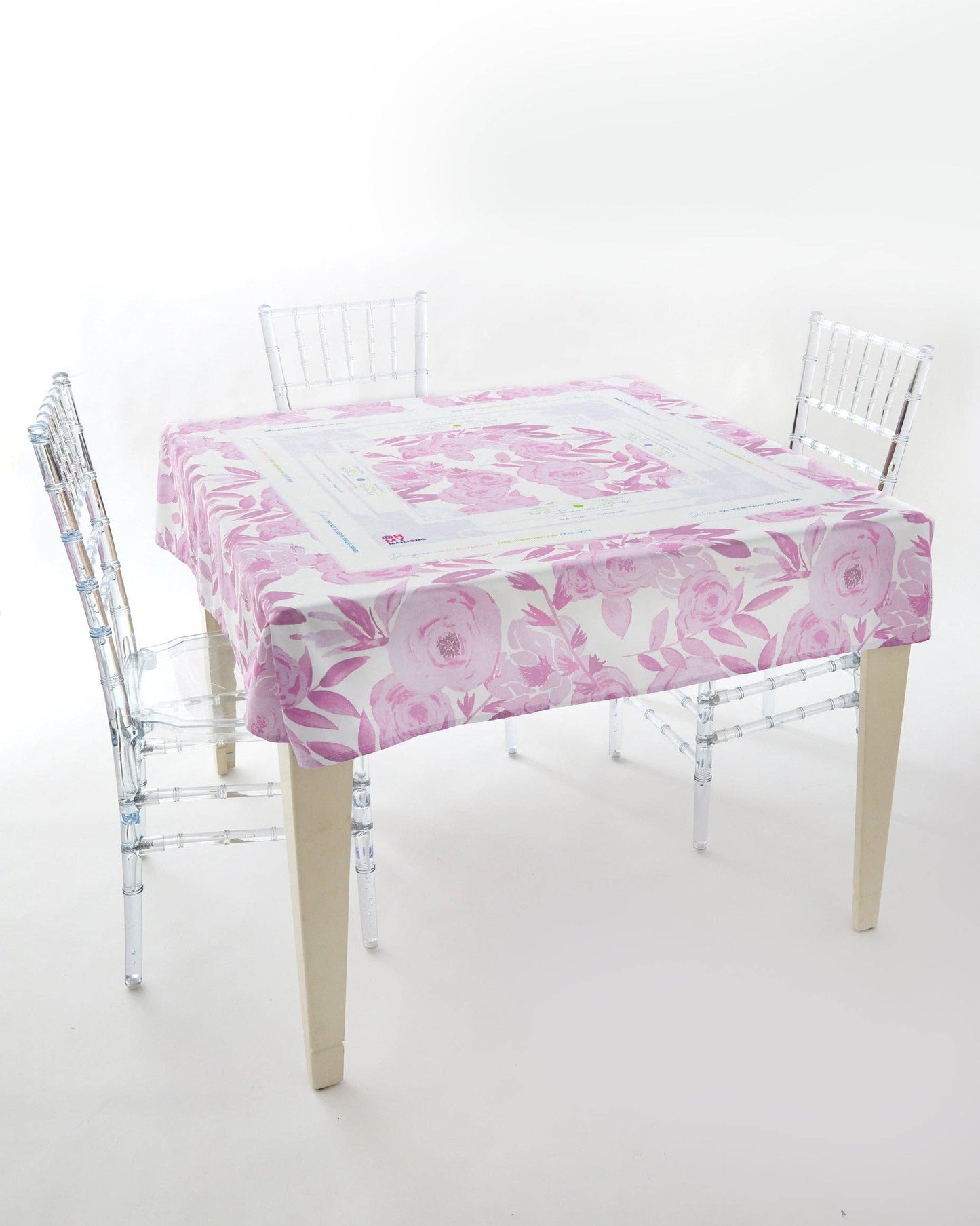 Lavender Lux Instructional Mahjong Tablecloth