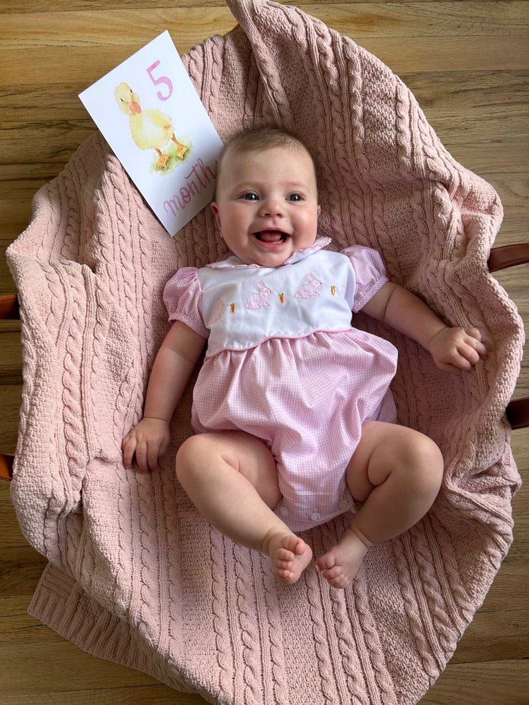 Baby Girl Monthly Milestone Cards - Bria Blair Creative