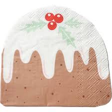 Baking Spirits Bright Figgy Pudding Petite Napkins - Bria Blair Creative