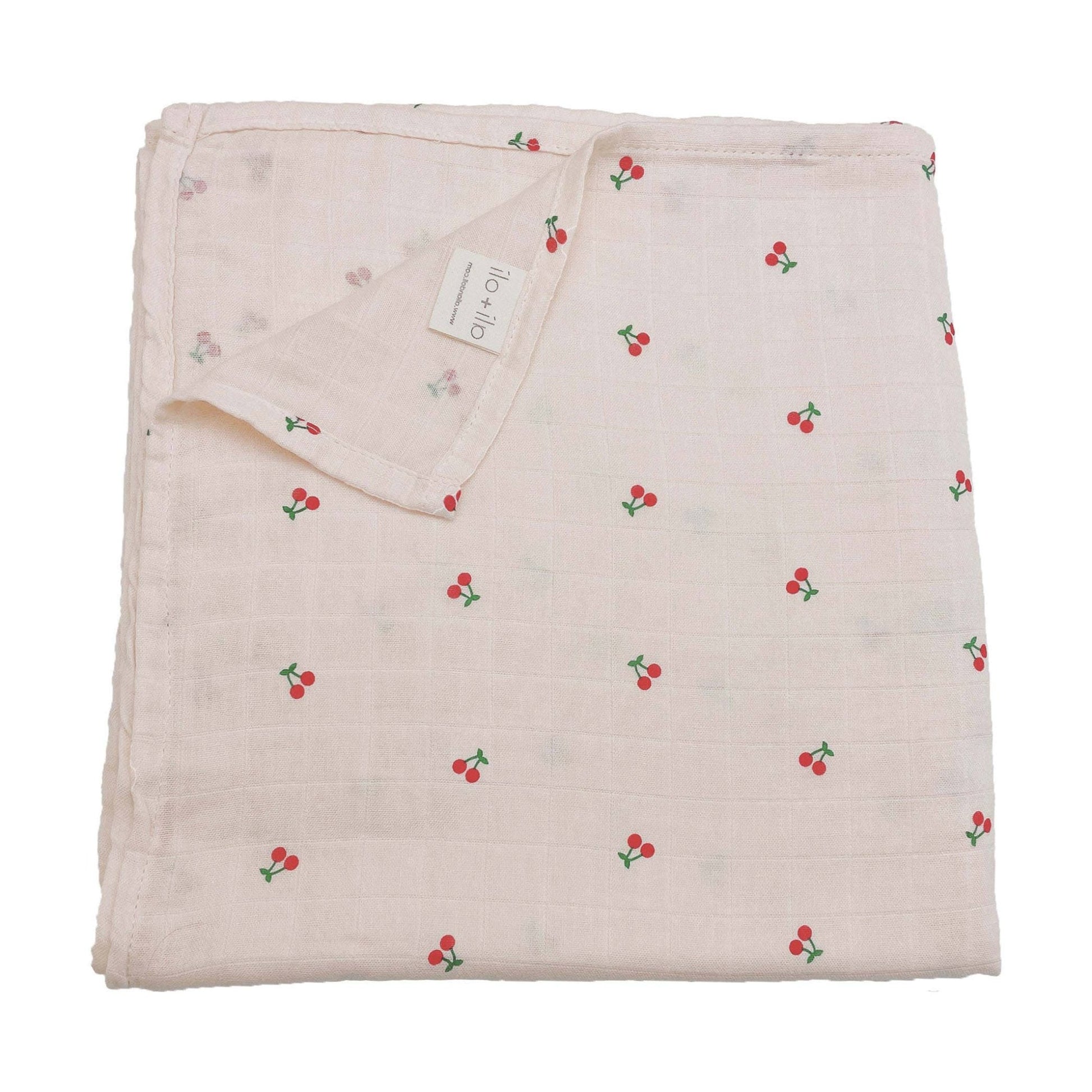Bamboo Muslin Swaddle Blanket (Cherry) - Bria Blair Creative