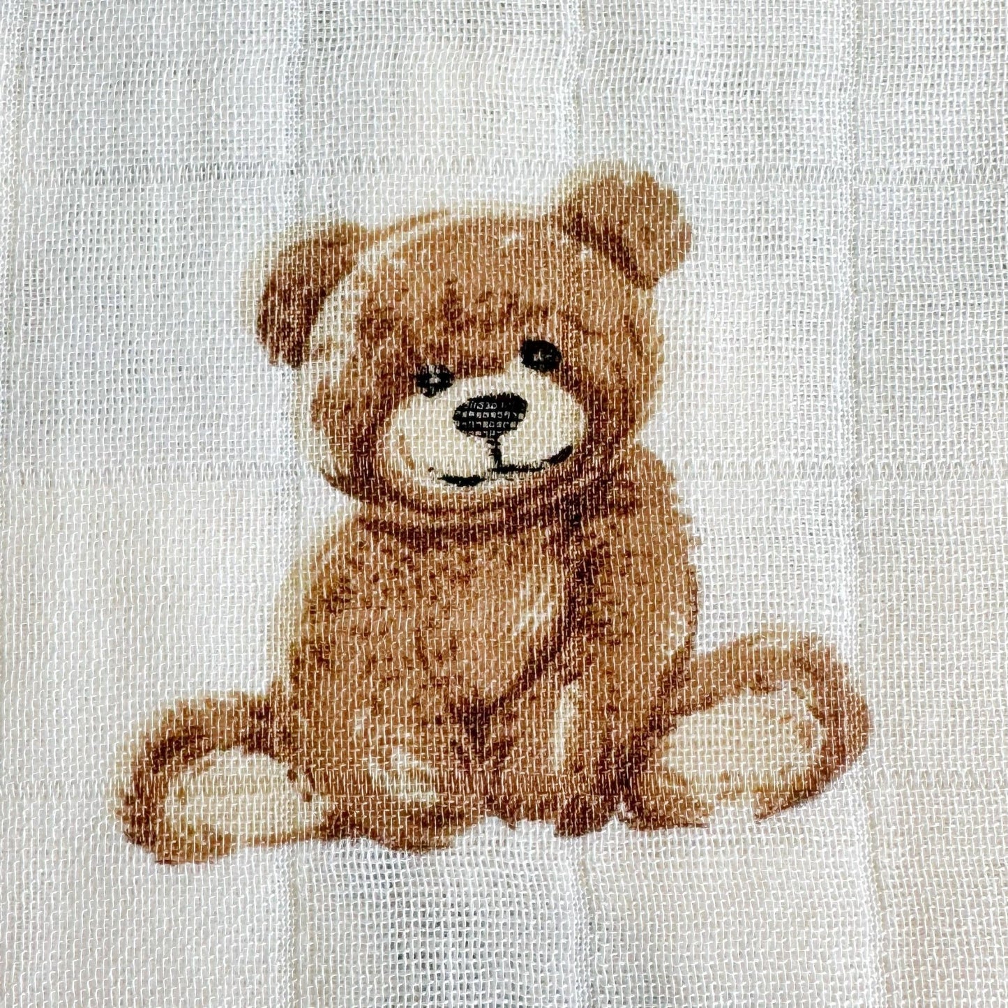 Bamboo Muslin Swaddle Blanket (Teddy Bear) - Bria Blair Creative