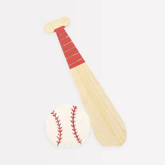Baseball Bat Party Napkins - Bria Blair Creative