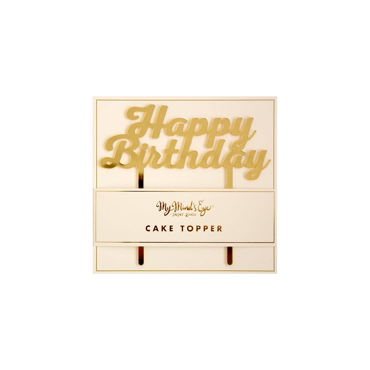 Basic Happy Birthday Cake Topper - Bria Blair Creative