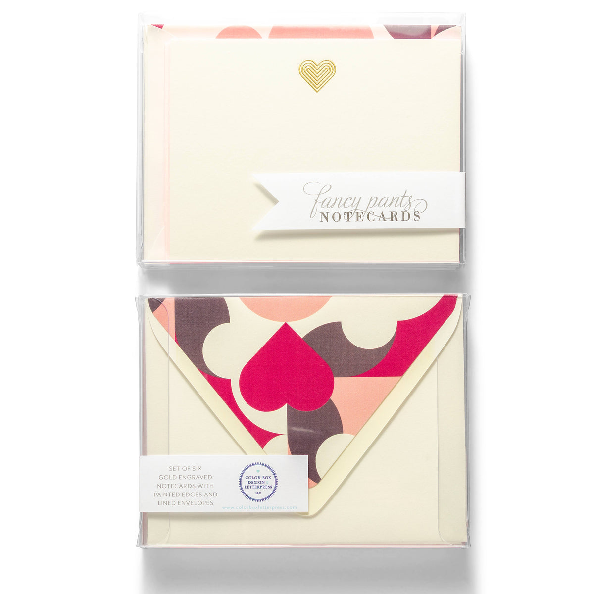 Heart | Fancy Pants Engraved Flat Notecards