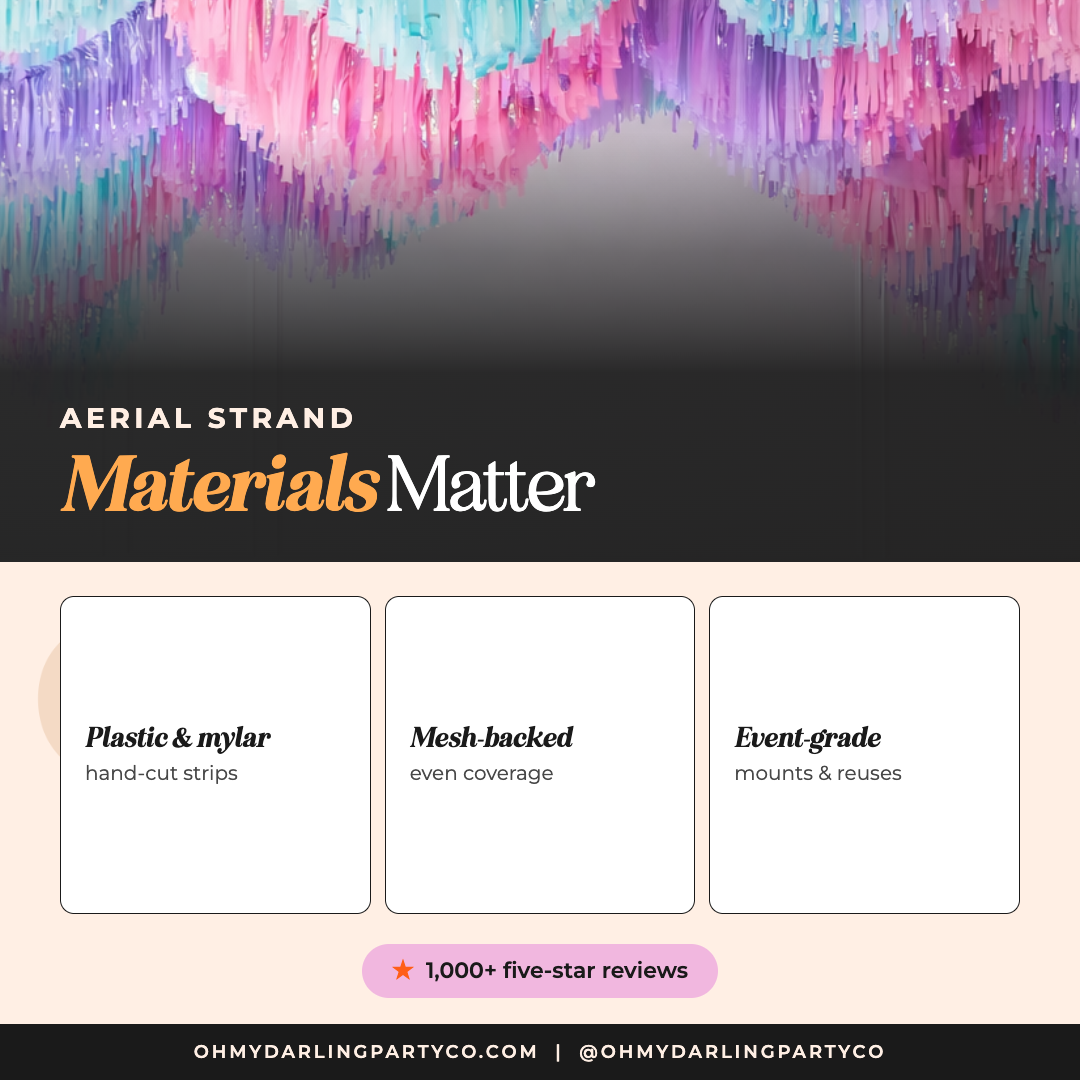 Custom Aerial Ceiling Fringe Strand: 16 Feet / Premium