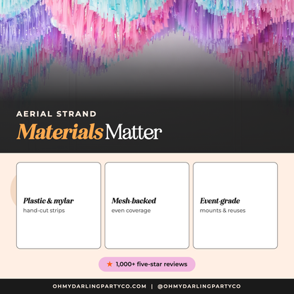 Custom Aerial Ceiling Fringe Strand: 16 Feet / Premium