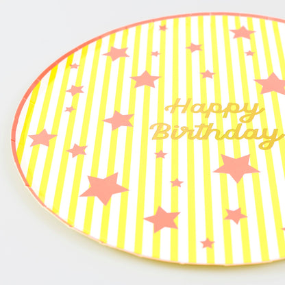 Bright Star Happy Birthday Dinner Plates