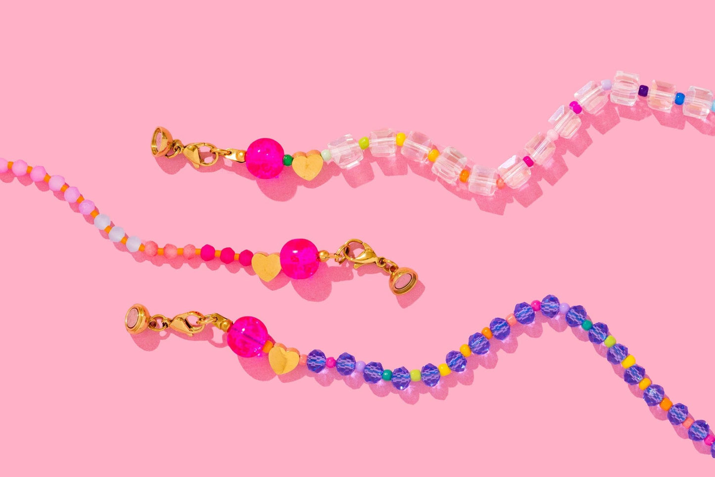 Beaded Necklace - Clear + Multi - Colored - Lanie - Bria Blair Creative