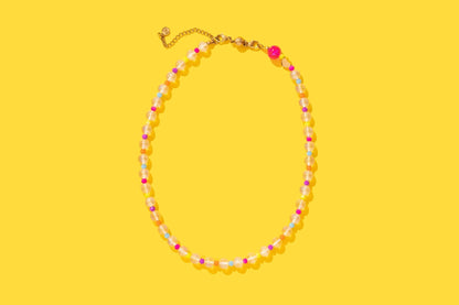 Beaded Necklace - Clear + Multi - Colored - Lanie - Bria Blair Creative