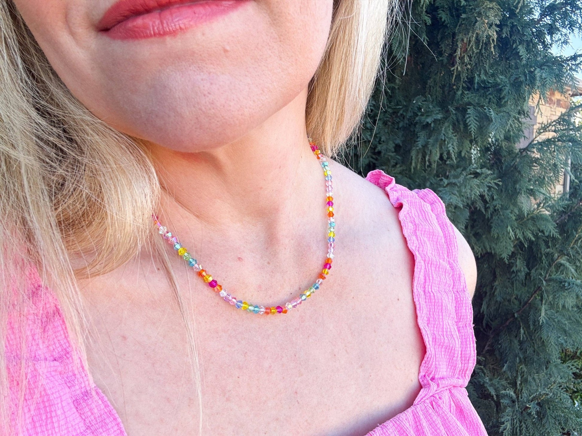 Beaded Necklace - Multi - Colored - Chloe - Bria Blair Creative