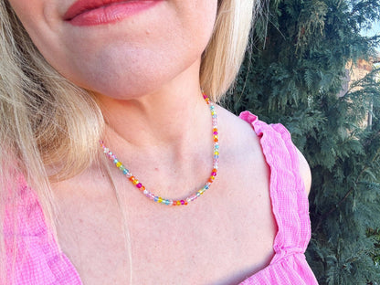 Beaded Necklace - Multi - Colored - Chloe - Bria Blair Creative