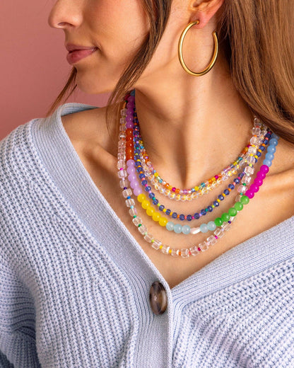 Beaded Necklace - Multi - Colored - Chloe - Bria Blair Creative