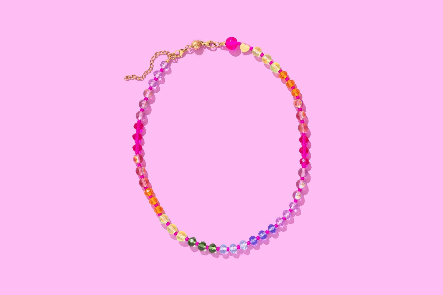 Beaded Necklace - Multi - Colored + Pink - Natalie - Bria Blair Creative