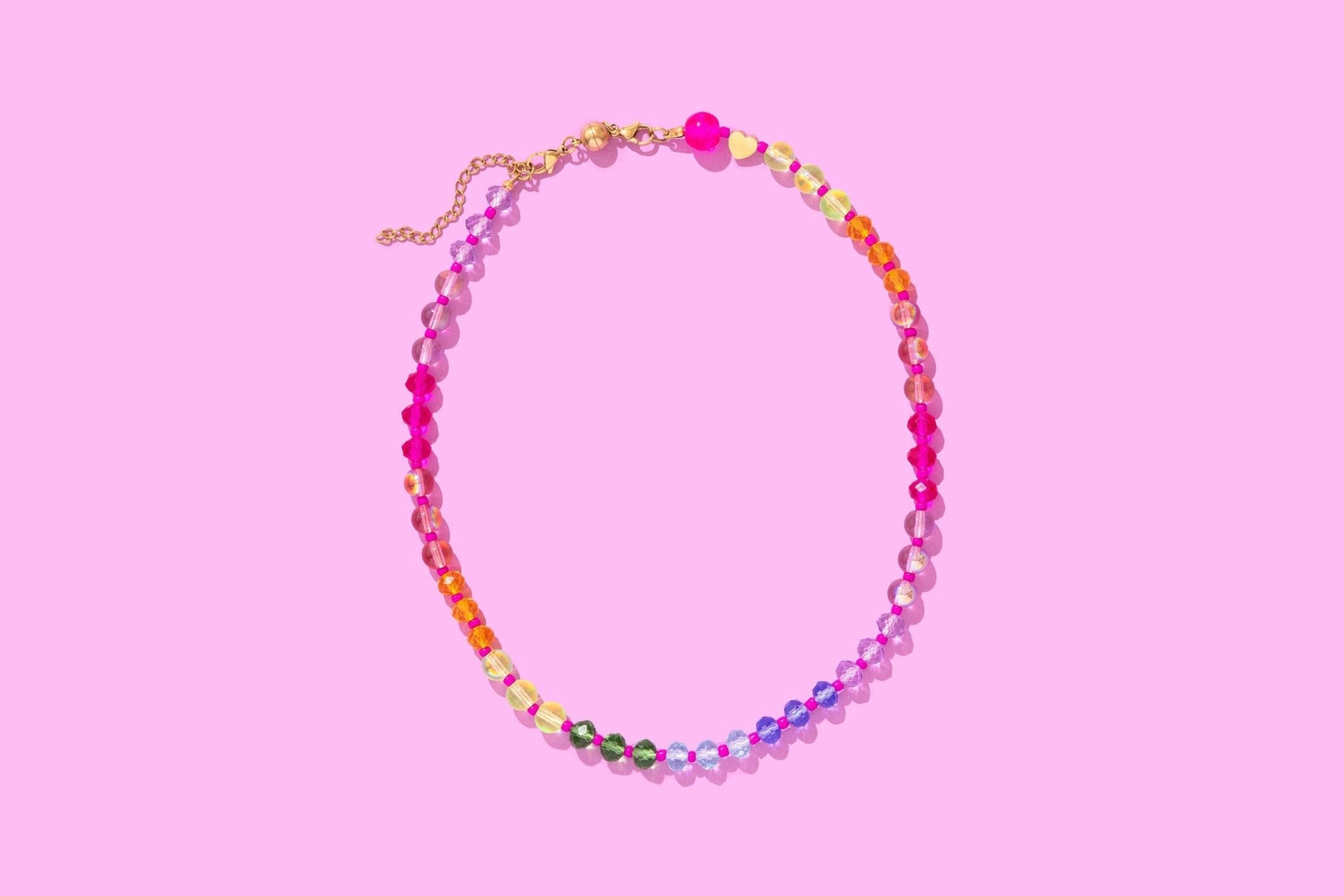 Beaded Necklace - Multi - Colored + Pink - Natalie - Bria Blair Creative