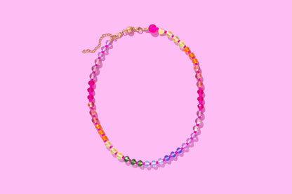 Beaded Necklace - Multi - Colored + Pink - Natalie - Bria Blair Creative