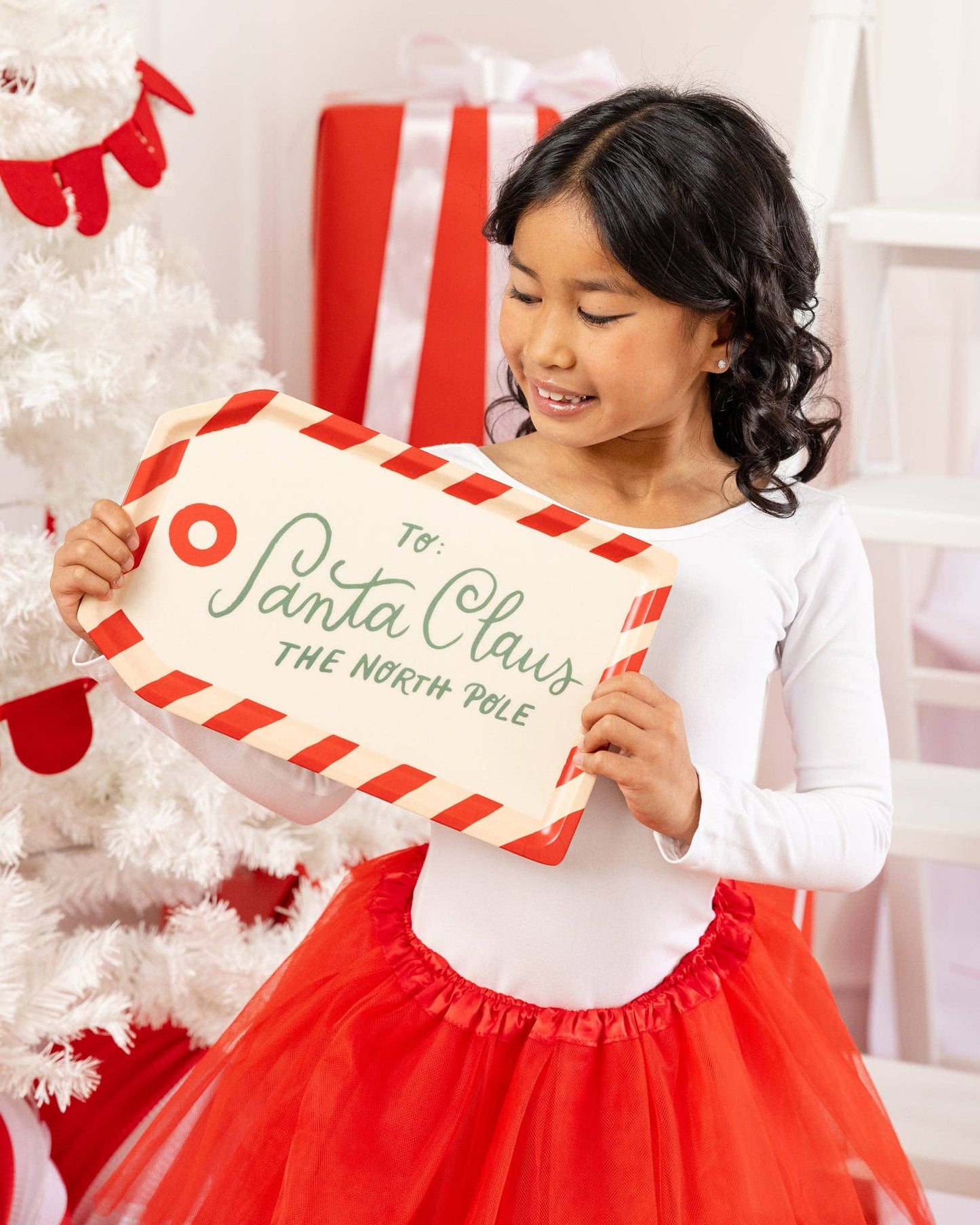 BEC1231 - To Santa Tag Bamboo Tray - Bria Blair Creative