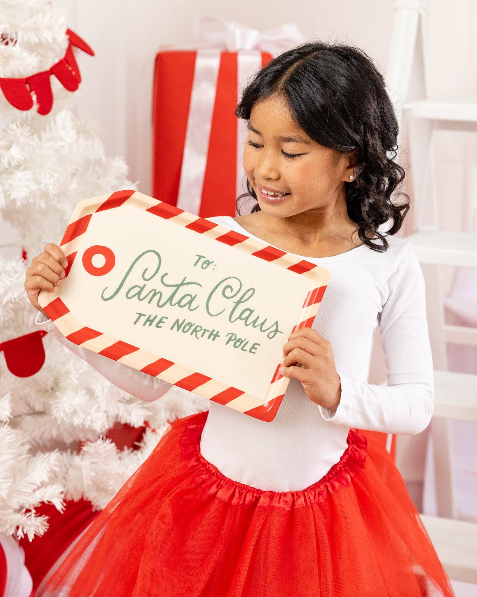 BEC1231 - To Santa Tag Bamboo Tray - Bria Blair Creative