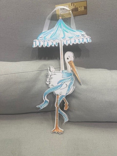 Beck's Boy Stork Door Hanger - Bria Blair Creative