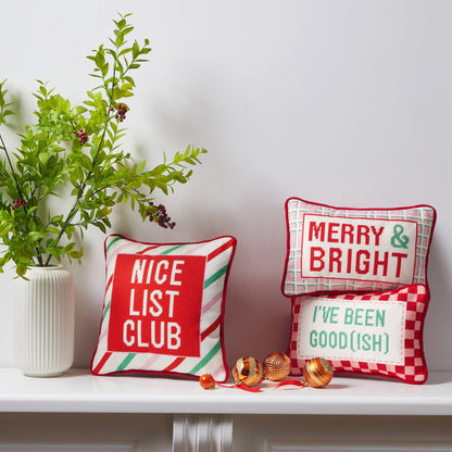 Been Good(Ish) Embroidered Needlepoint Pillow - Bria Blair Creative