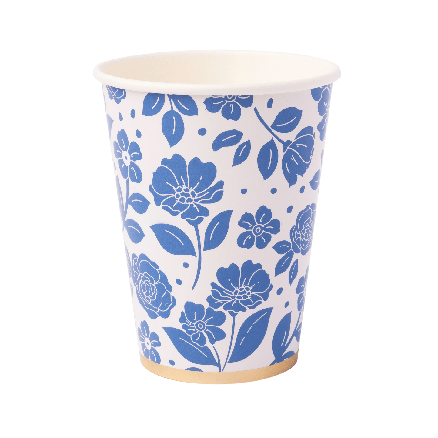 BELLE BLUE ELEGANT FLORAL CUPS - Bria Blair Creative
