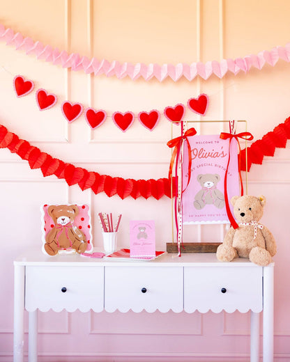 BER1241 - Occasions Beary Loved Stripe and Polka Plate Set - Bria Blair Creative