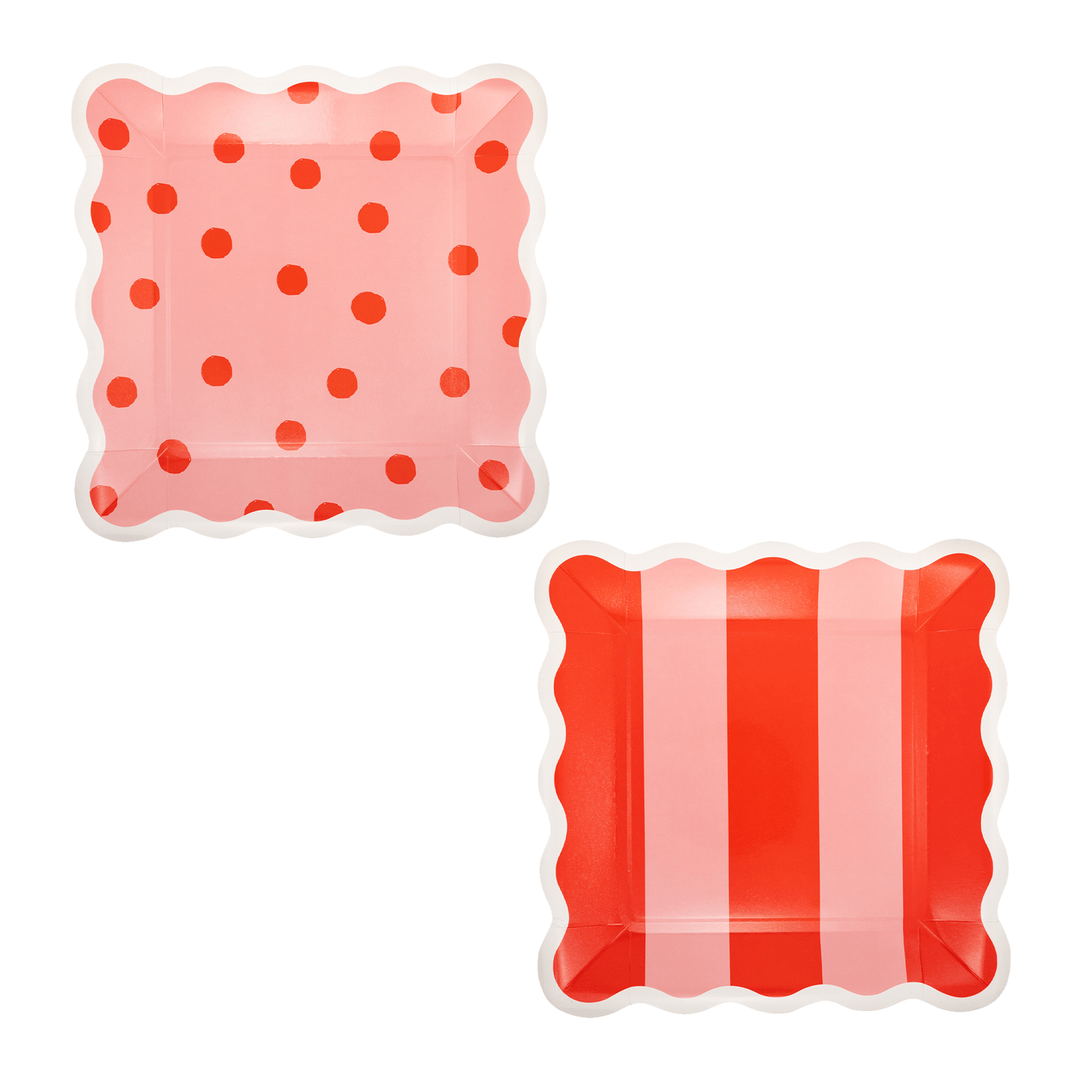 BER1241 - Occasions Beary Loved Stripe and Polka Plate Set - Bria Blair Creative